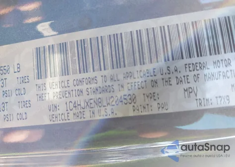 2020 Jeep Wrangler Unlimited Sahara from USA, damaged, VIN 1C4HJXEN8LW204530